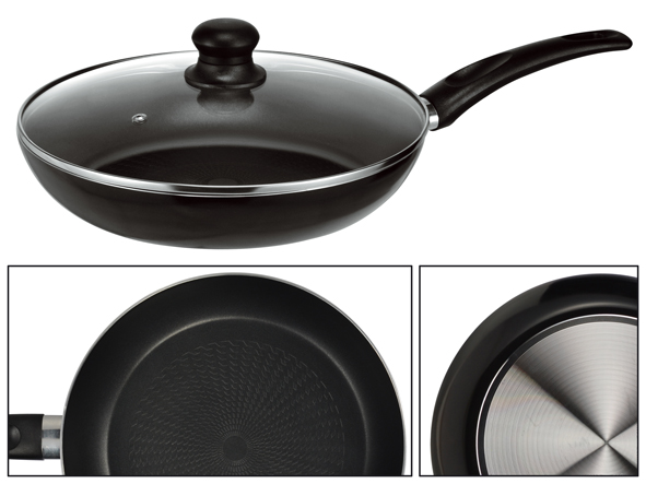 Alu-Pfanne mit geprägter Bodenstruktur