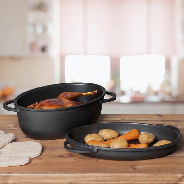 Aluguss-Bräter oval