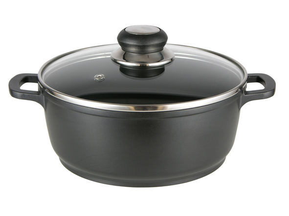 Aluguss-Kochtopf 20cm mit Glasdeckel