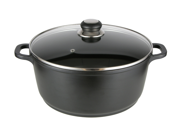 Aluguss-Kochtopf 28cm mit Glasdeckel