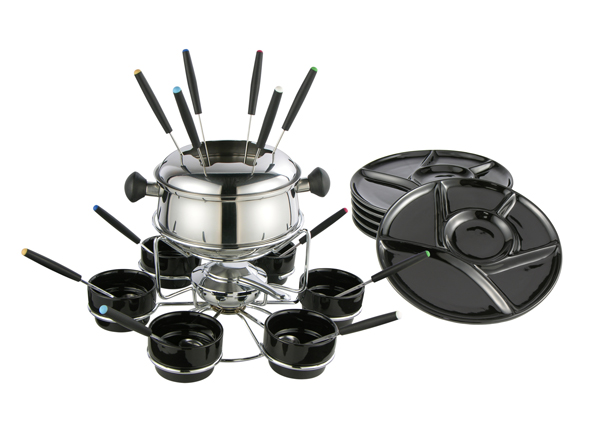 Fondue-Karussell 28tlg. aus Edelstahl