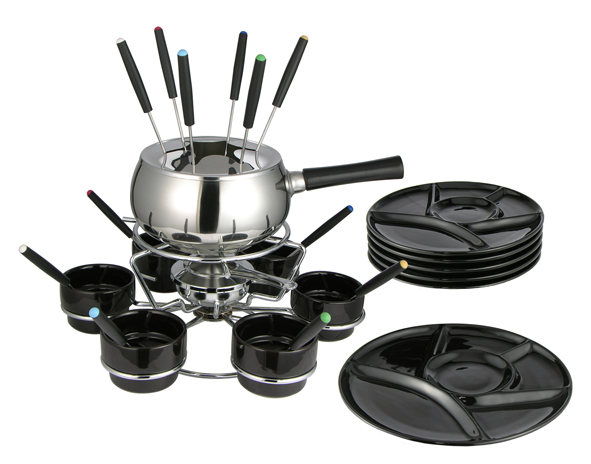Fondue-Set mit Drehkarussel aus