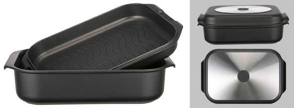 Aluguss-Bräter mit Deckel als