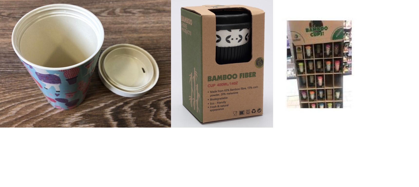 Autobecher aus Bambusfaser