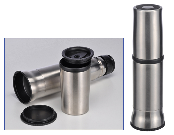 Isolierflasche 0,5 Ltr., aus Edelstahl