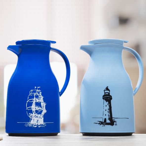 Isolierkanne mit Druckverschluss, sortiert