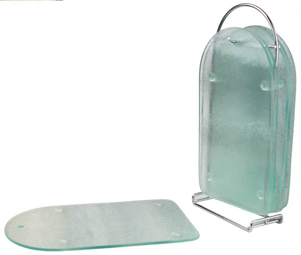 Glasbrettchen am Ständer