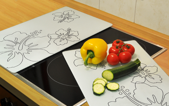 Schneidebrett/ Abdeckplatten-Set 2-tlg.