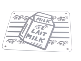 Glasschneidebrett mit Dekor aus klarem