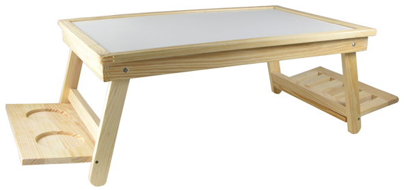 Bettfrühstückstablett aus Kiefernholz