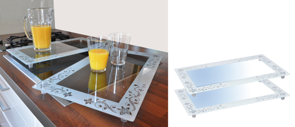 Schneidebrett/Abdeckplatten-Set 2-tlg.