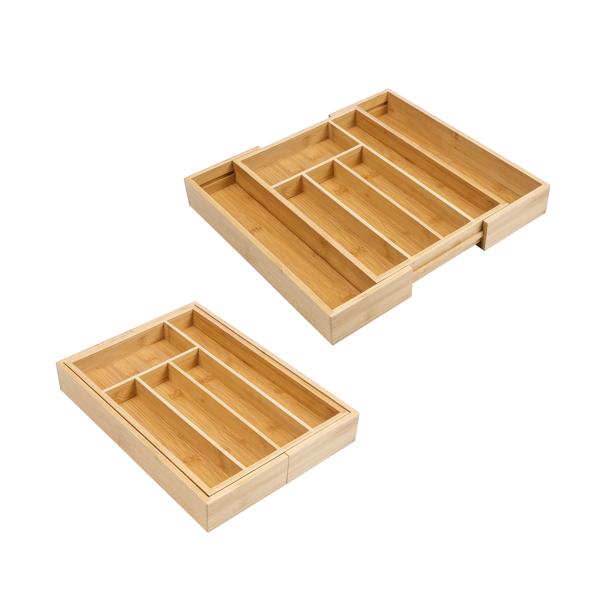 Besteckkasten aus Bambus, ausziehbar