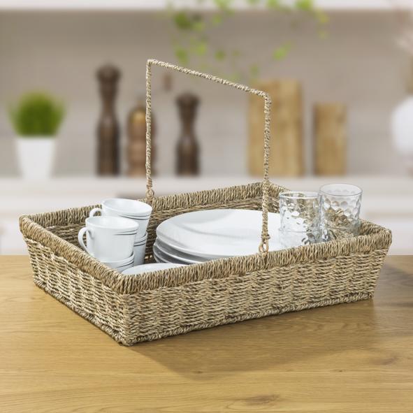 Tablett, Henkel, Seegras