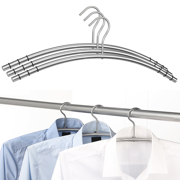 Kleiderbügel-Set aus Edelstahl 3-tlg.