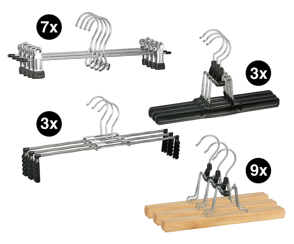 Kleiderbügel sortiert