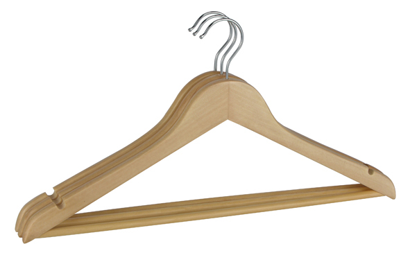 Holz-Kleiderbügel-Set 3-tlg.