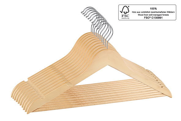 Holz-Kleiderbügel-Set 10-tlg., FSC