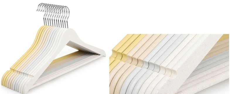 Kleiderbügel 3-tlg. aus Weizenstroh