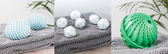 Wasch- und Trocknerbälle im Display