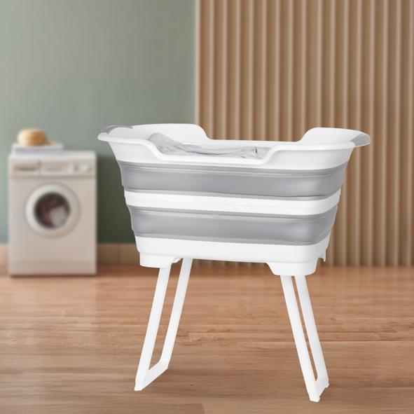 Wäschekorb mit Beinen, klappbar & faltbar