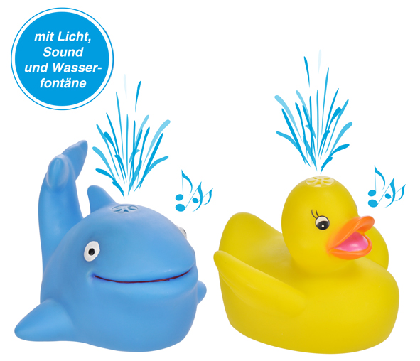 Badetier in 2 verschiedenen Designs: