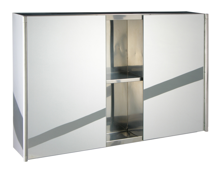 Badezimmerschrank aus Edelstahl