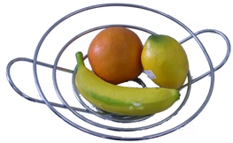 Ständer/ Korb aus verchromten Metall