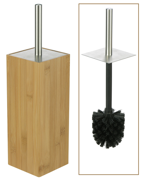 Toilettenbürste aus Bambus + Edelstahl