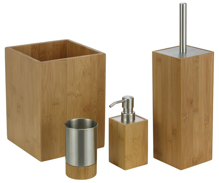 Badzimmer-Set aus Bambus