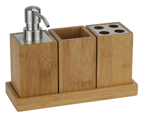 Badezimmer Set aus Bambus und