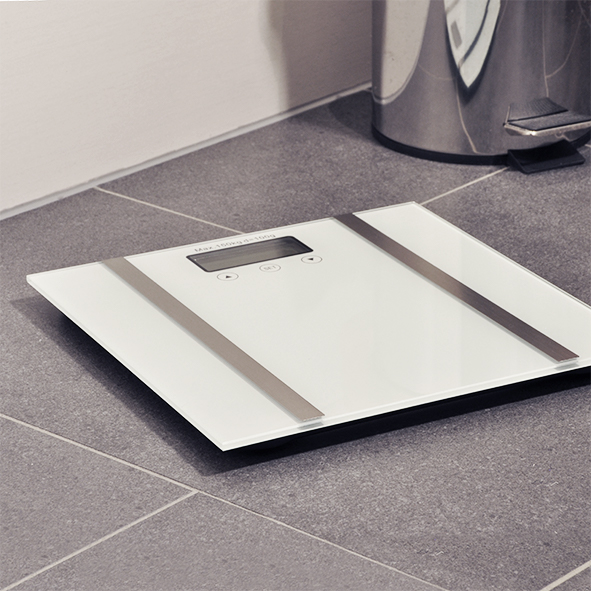 Körperanalysewaage aus Glas