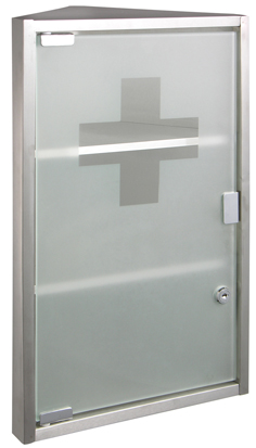 Wand-Eck-Medizinschrank aus Edel-