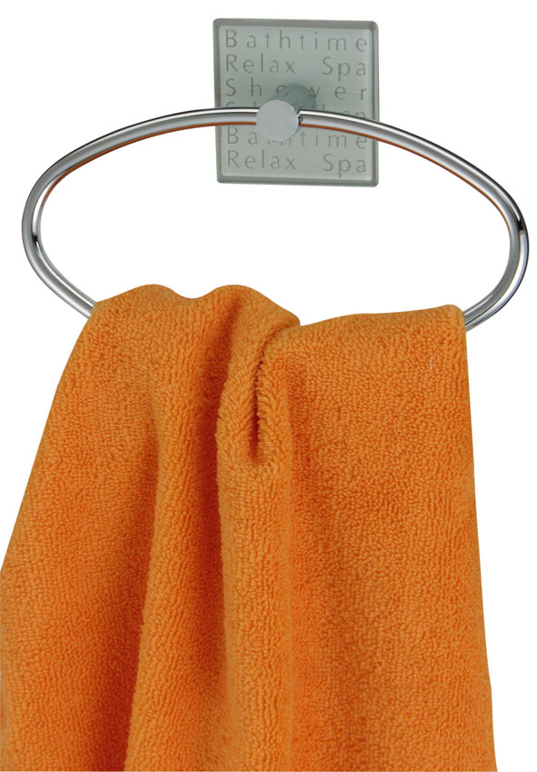 Handtuchhalter verchromt, ovaler Ring