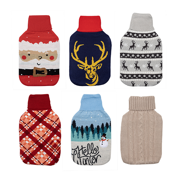 Wärmflasche mit Bezug, 2 Liter