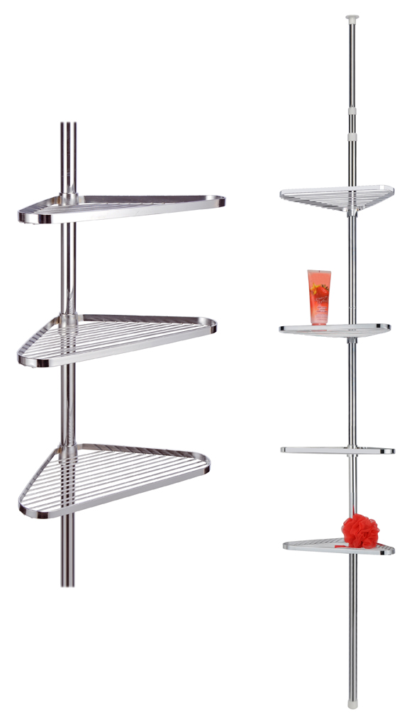 Teleskop-Badregal, verchromt