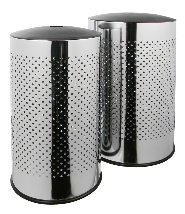 Wäschetonnen 2er-Set verchromt