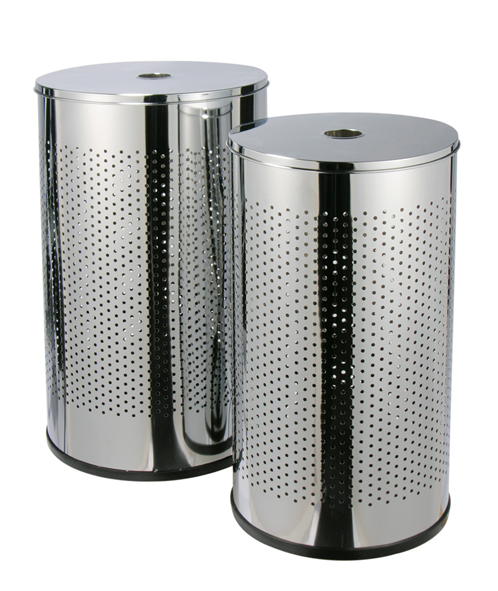 Wäschetonnen-Set 2-tlg. aus Chrom