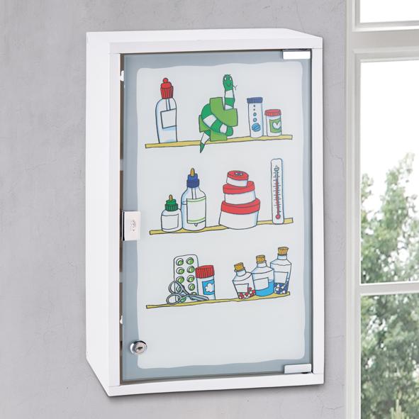 Medizinschrank, bedruckt