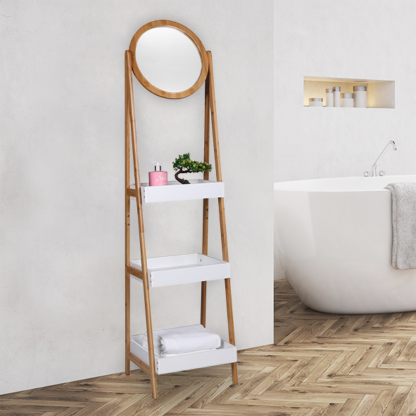 Multifunktionelles Regal mit Spiegel