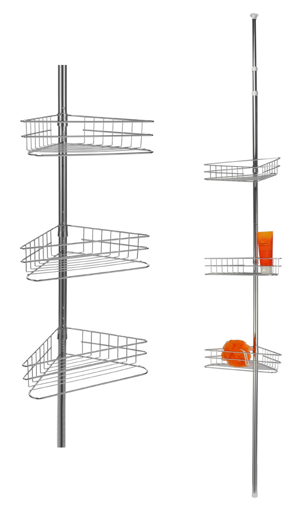 Teleskop-Badregal, verchromt