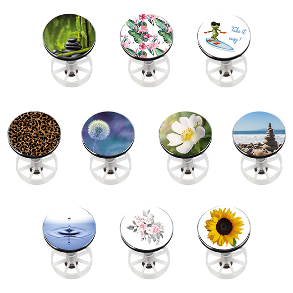 Waschbeckenstöpsel sortiert