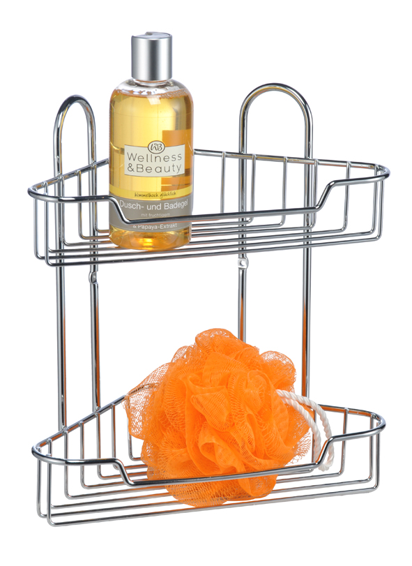 Bad-Eckregal mit 2 Böden