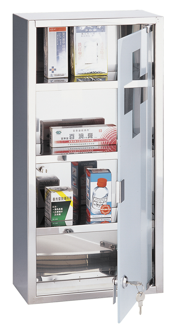 Medizinschrank Edelstahl mit Glastür