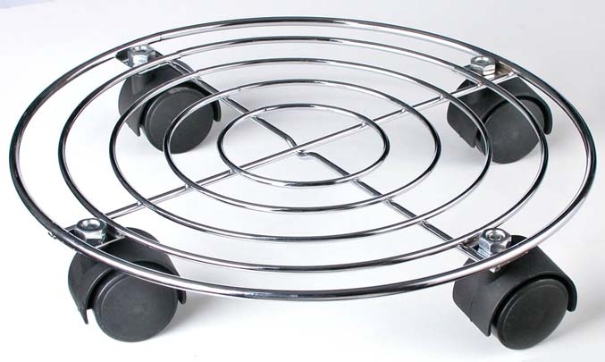 Pflanzenroller Metall, verchromt