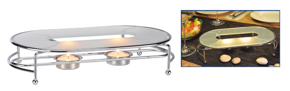 Stövchen mit Glasabdeckung