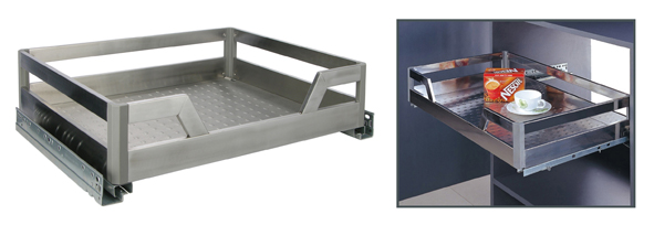 Teleskop Schublade aus Edelstahl