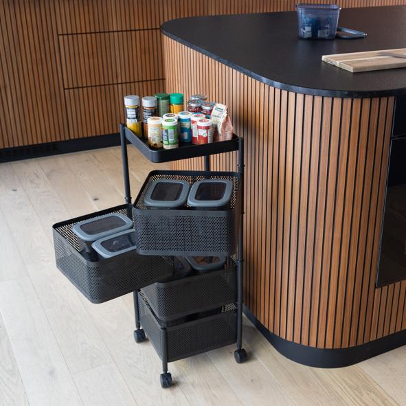 Küchentrolley, 4 Ebenen