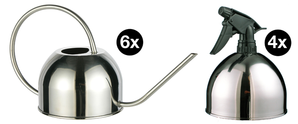 Blumensprüher und Gießkanne