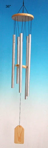 Windspiel aus 5 Röhren