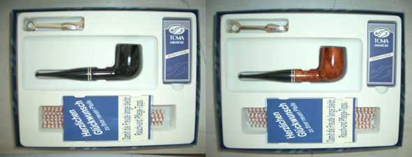 Pfeifen-Set, gerades Modell in 4 Farben